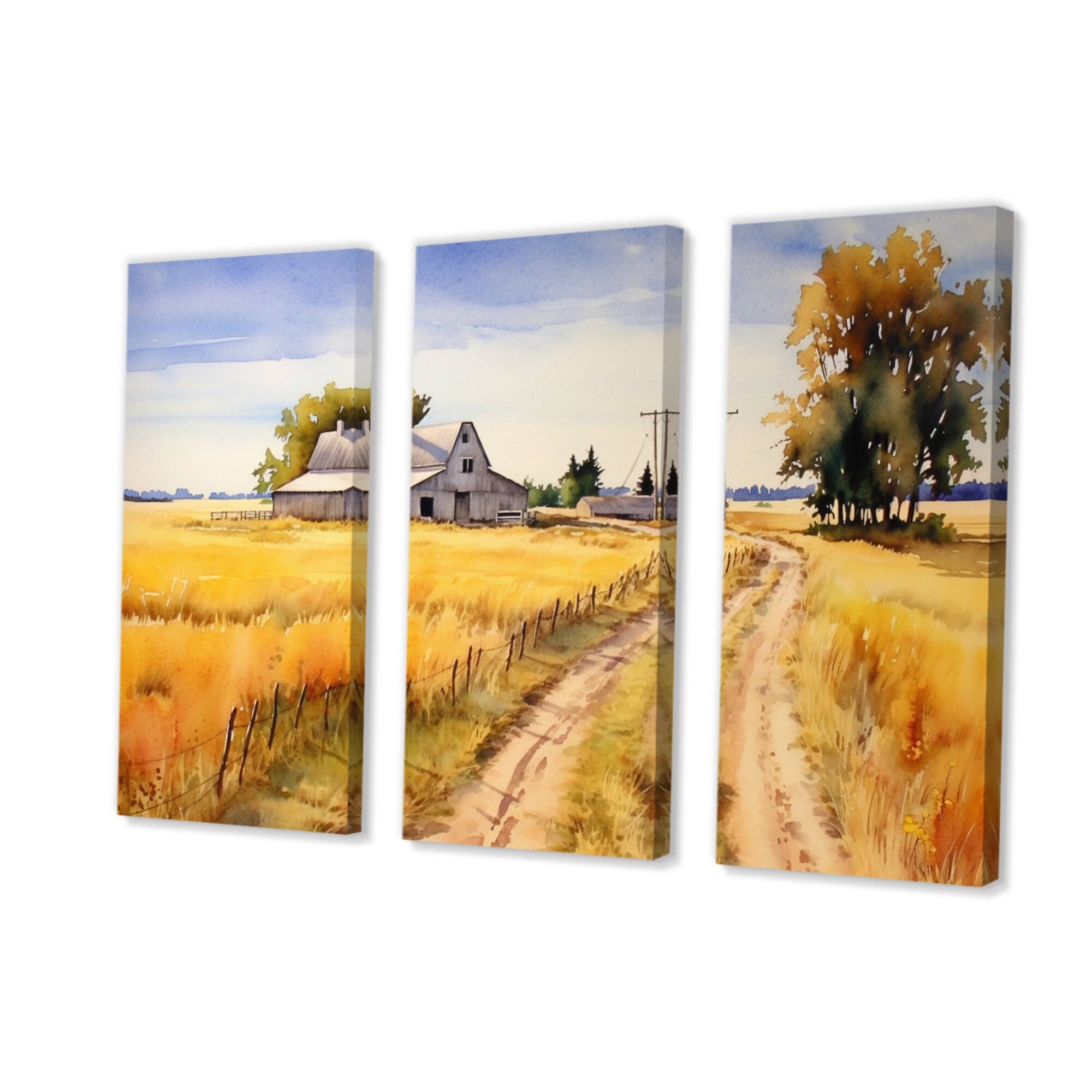 Designart "New Brunswick Farm Landscape" Canadian Wall Art Living Room